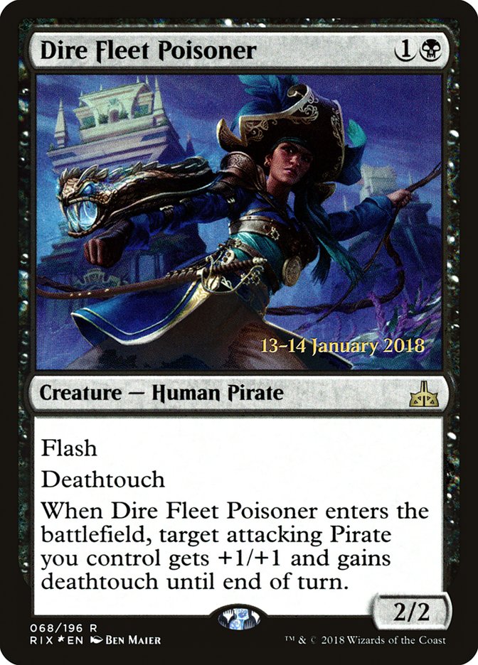 Dire Fleet Poisoner (Prerelease) [Rivals of Ixalan Prerelease Promos] | Webway Games