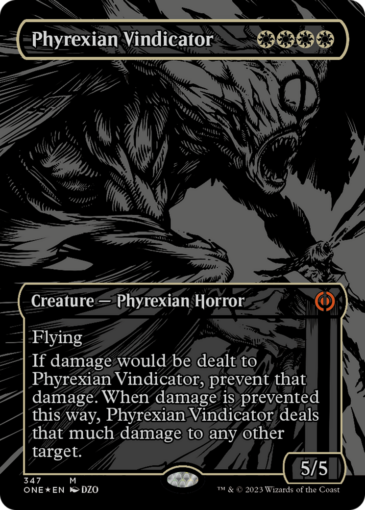 Phyrexian Vindicator (Oil Slick Raised Foil) [Phyrexia: All Will Be One] | Webway Games
