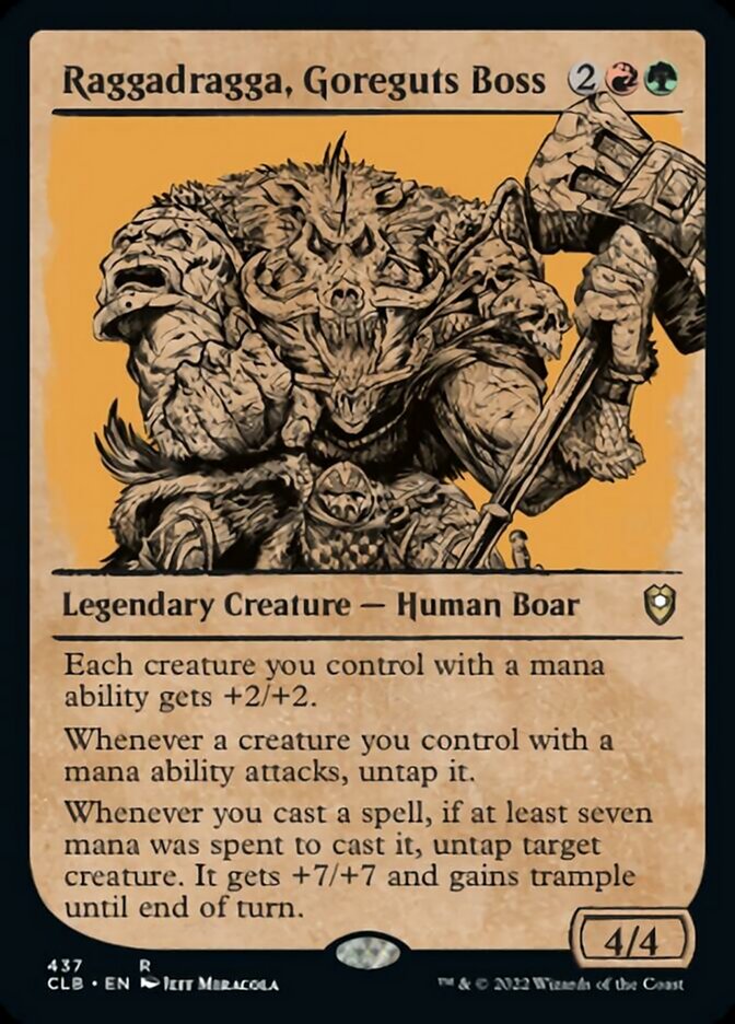 Raggadragga, Goreguts Boss (Showcase) [Commander Legends: Battle for Baldur's Gate] | Webway Games