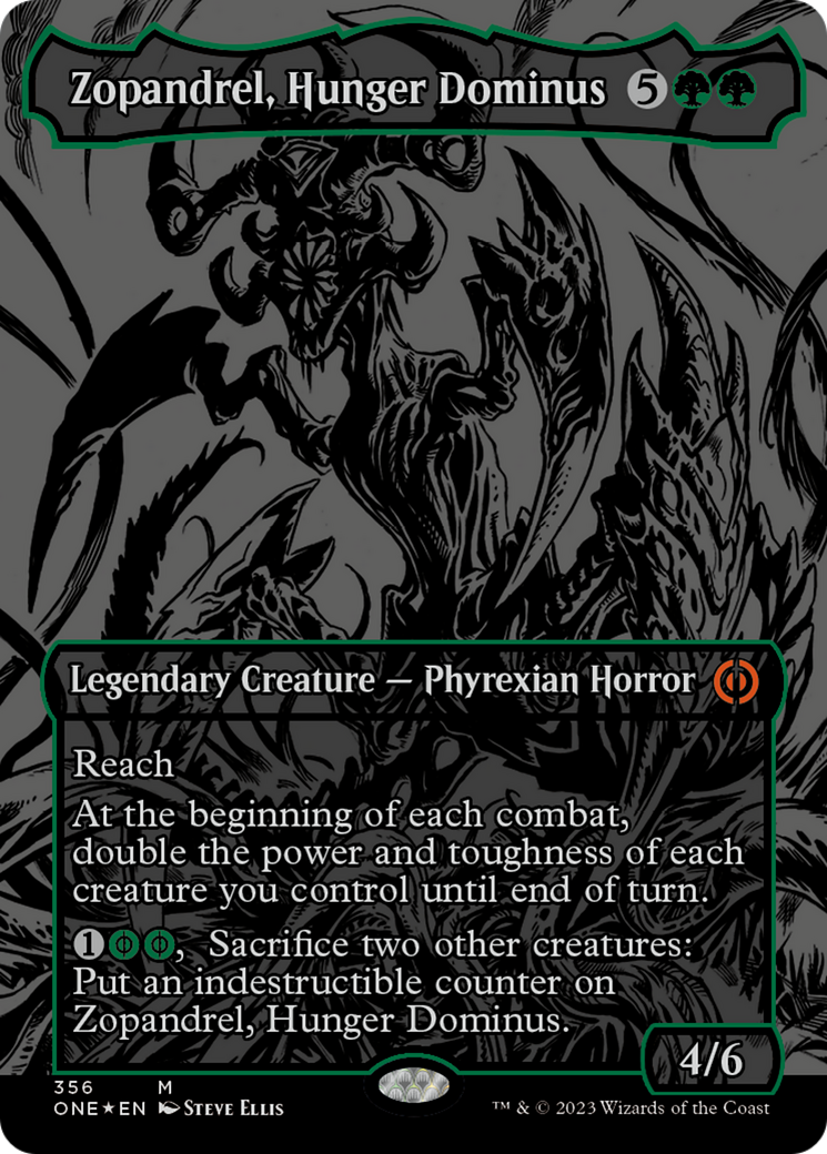 Zopandrel, Hunger Dominus (Oil Slick Raised Foil) [Phyrexia: All Will Be One] | Webway Games