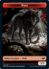 Wolf (011) // Human (010) Double-sided Token [Innistrad: Crimson Vow Tokens] | Webway Games