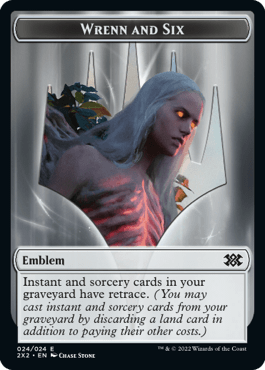 Wrenn and Six Emblem // Monk Double-sided Token [Double Masters 2022 Tokens] | Webway Games