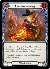 Emeritus Scolding (Blue) [EVR127] (Everfest)  1st Edition Rainbow Foil | Webway Games