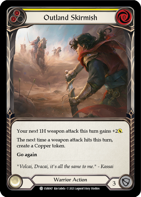 Outland Skirmish (Yellow) [EVR067] (Everfest)  1st Edition Rainbow Foil | Webway Games