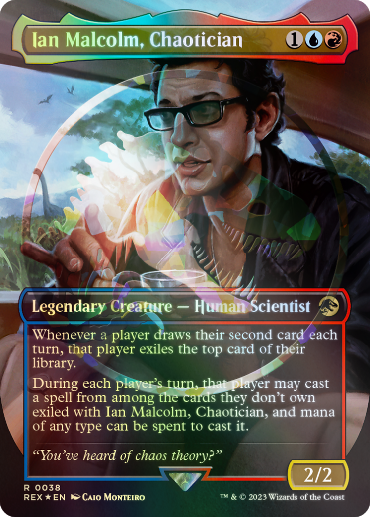 Ian Malcolm, Chaotician Emblem (Borderless) [Jurassic World Collection Tokens] | Webway Games