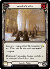 Warrior's Valor (Red) [U-WTR129] (Welcome to Rathe Unlimited)  Unlimited Rainbow Foil | Webway Games