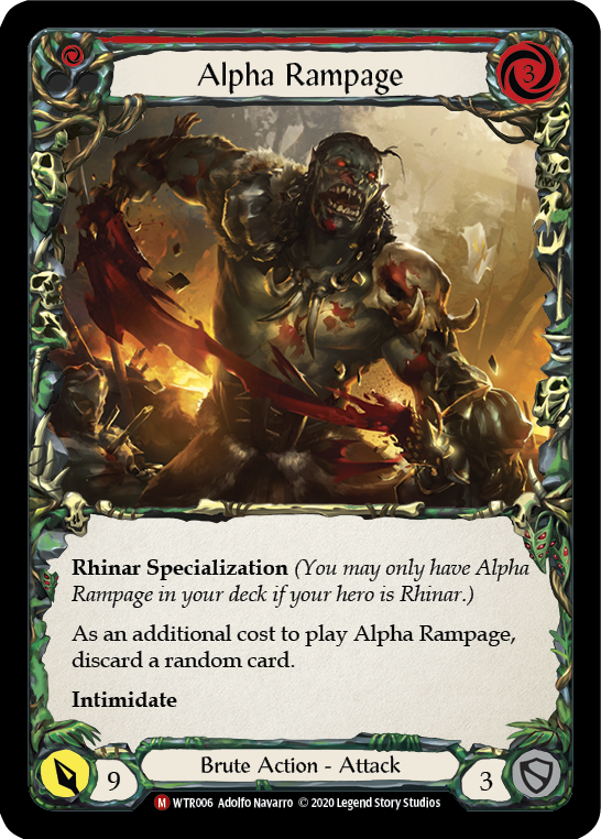 Alpha Rampage [U-WTR006] (Welcome to Rathe Unlimited)  Unlimited Rainbow Foil | Webway Games