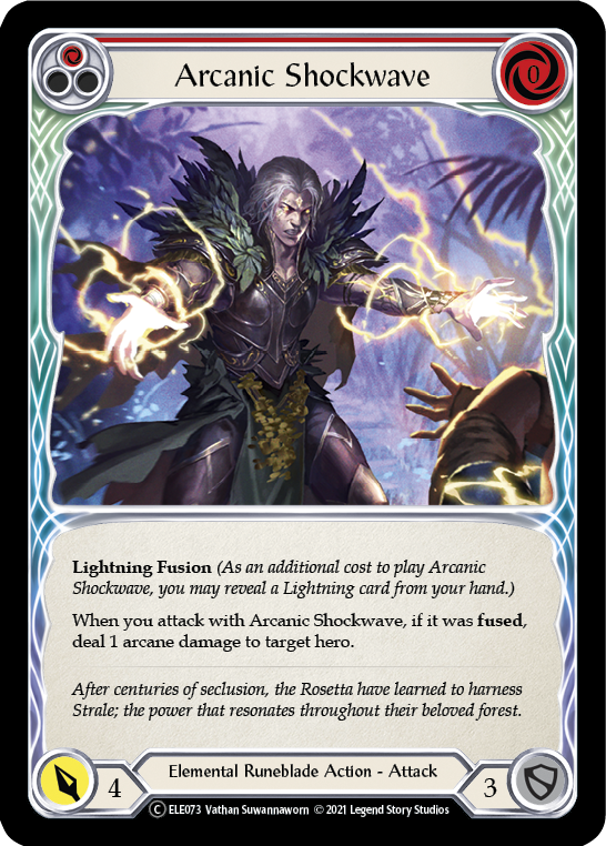 Arcanic Shockwave (Red) [U-ELE073] Unlimited Rainbow Foil | Webway Games