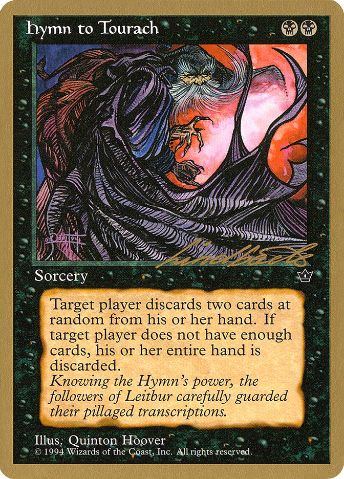Hymn to Tourach (Cloak) (Leon Lindback) [Pro Tour Collector Set] | Webway Games