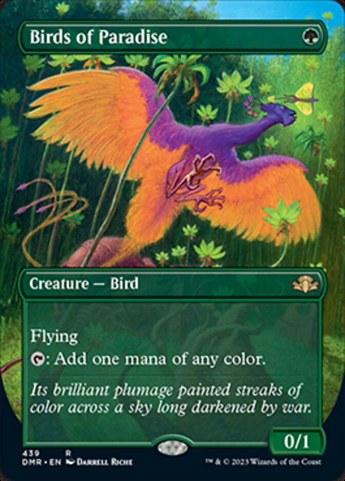 Birds of Paradise (Borderless Alternate Art) [Dominaria Remastered] | Webway Games