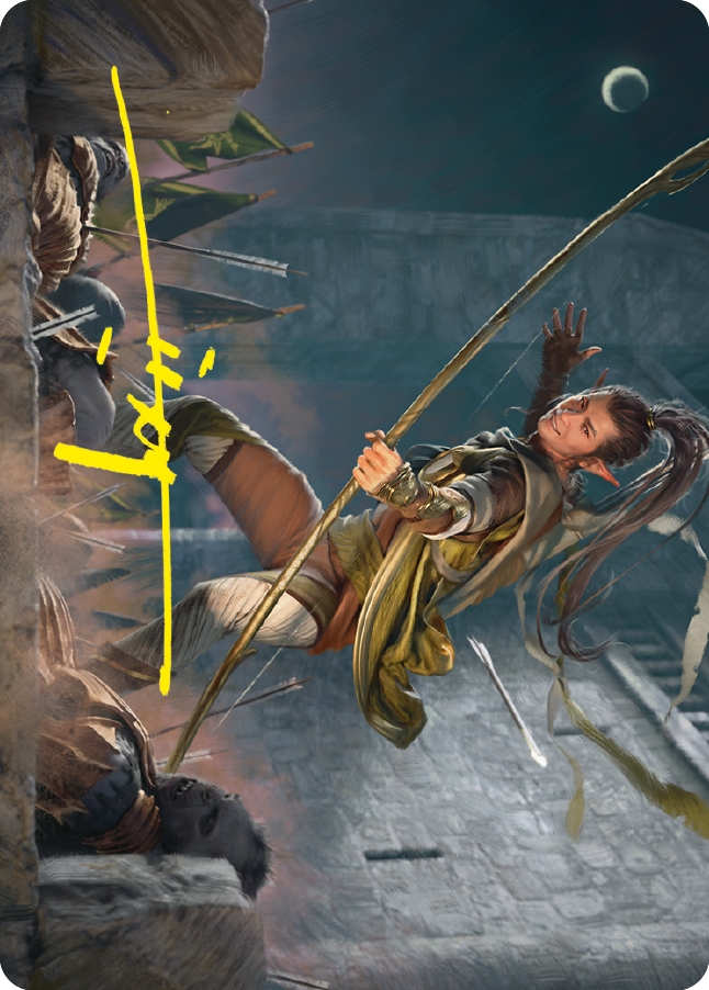 Legolas, Counter of Kills Art Card (Gold-Stamped Signature) [The Lord of the Rings: Tales of Middle-earth Art Series] | Webway Games