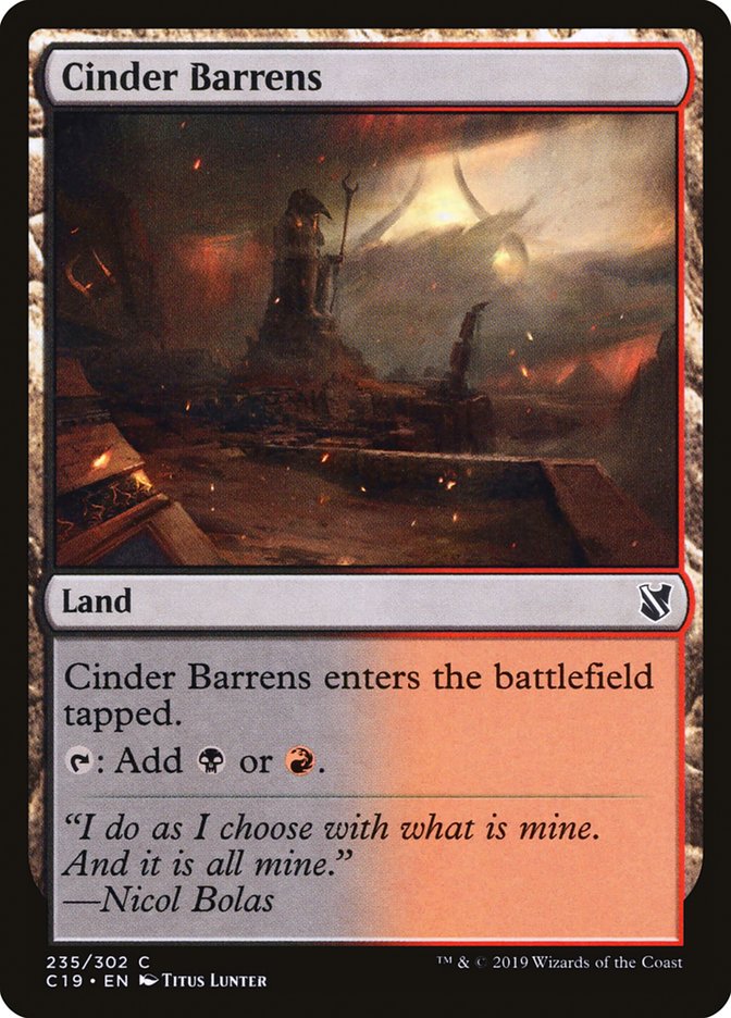 Cinder Barrens [Commander 2019] | Webway Games
