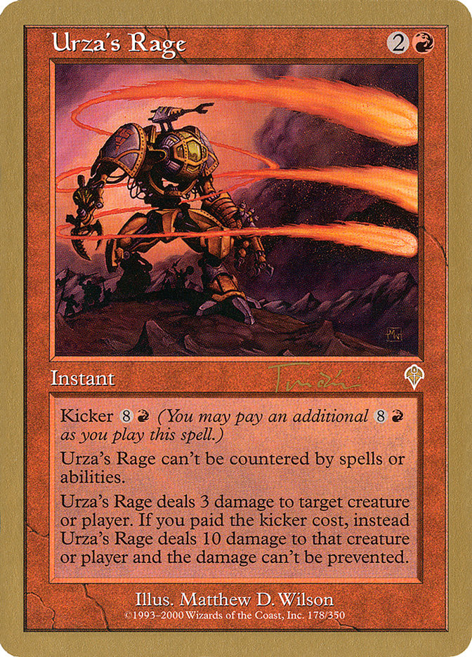 Urza's Rage (Jan Tomcani) [World Championship Decks 2001] | Webway Games