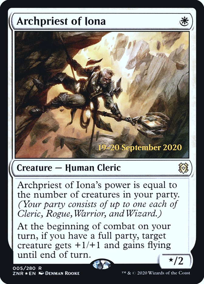 Archpriest of Iona  [Zendikar Rising Prerelease Promos] | Webway Games