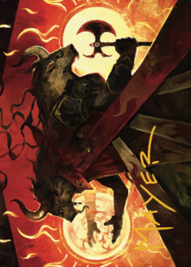 Hurloon Battle Hymn Art Card (Gold-Stamped Signature) [Dominaria United Art Series] | Webway Games