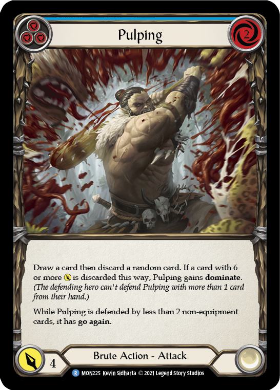 Pulping (Blue) (Rainbow Foil) [MON225-RF] 1st Edition Rainbow Foil