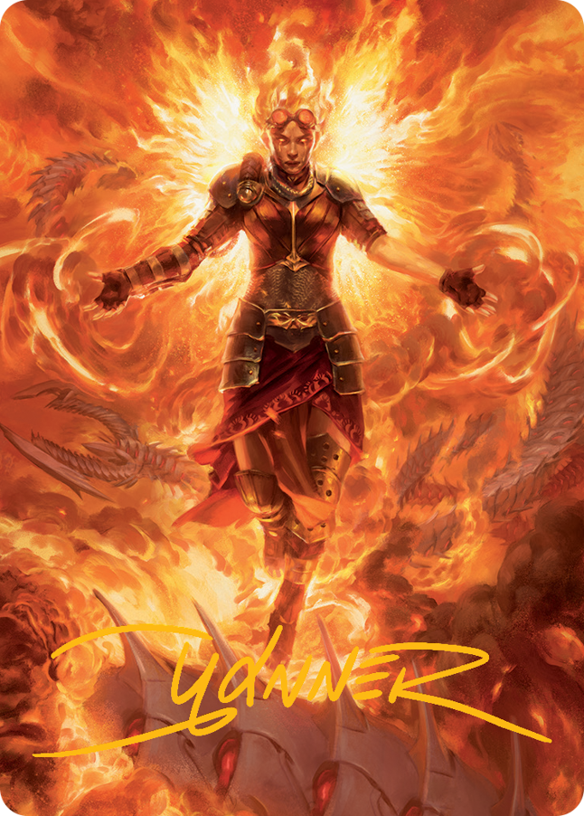 Chandra, Hope's Beacon Art Card (Gold-Stamped Signature) [March of the Machine Art Series] | Webway Games