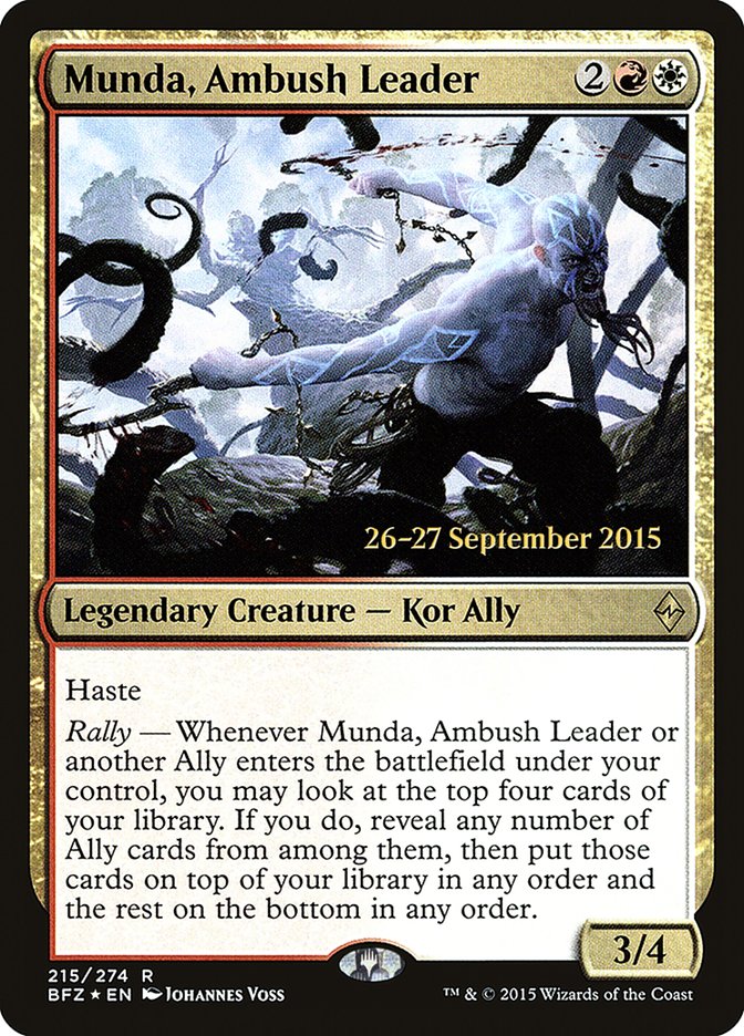 Munda, Ambush Leader  (Prerelease) [Battle for Zendikar Prerelease Promos] | Webway Games