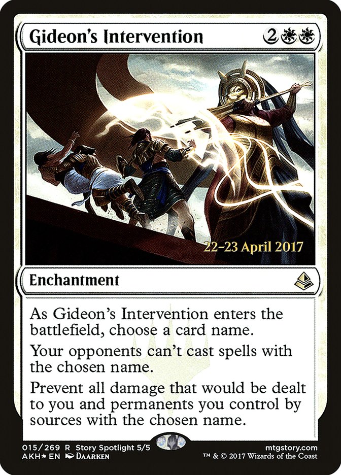 Gideon's Intervention  (Prerelease) [Amonkhet Prerelease Promos] | Webway Games
