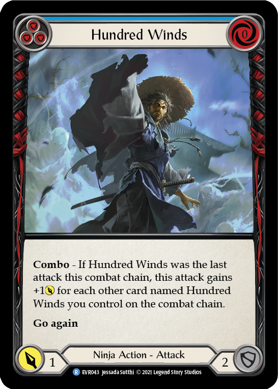 Hundred Winds (Blue) [EVR043] (Everfest)  1st Edition Normal | Webway Games