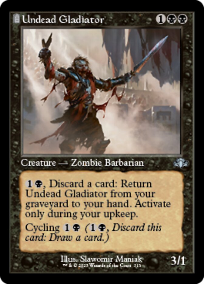 Undead Gladiator (Retro) [Dominaria Remastered] | Webway Games