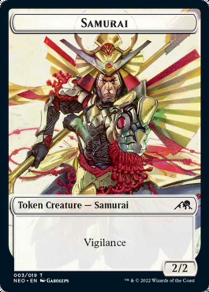 Samurai // Rat Rogue Double-sided Token [Kamigawa: Neon Dynasty Tokens] | Webway Games