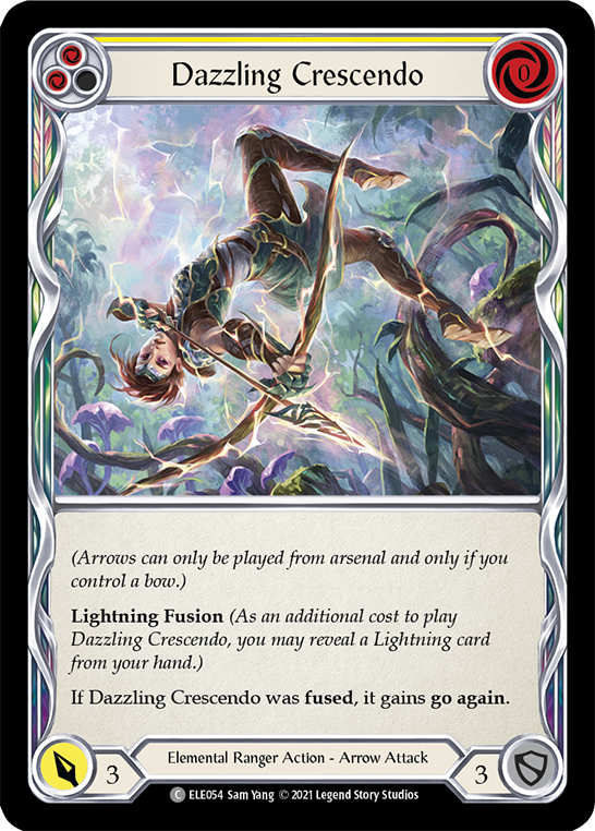 Dazzling Crescendo (Yellow) [ELE054] (Tales of Aria)  1st Edition Rainbow Foil | Webway Games