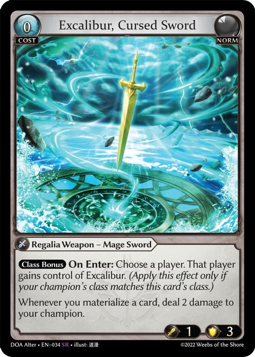 Excalibur, Cursed Sword (034) [Dawn of Ashes: Alter Edition] | Webway Games