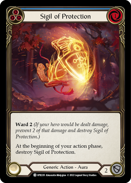 Sigil of Protection (Blue) [UPR220] (Uprising)  Rainbow Foil | Webway Games