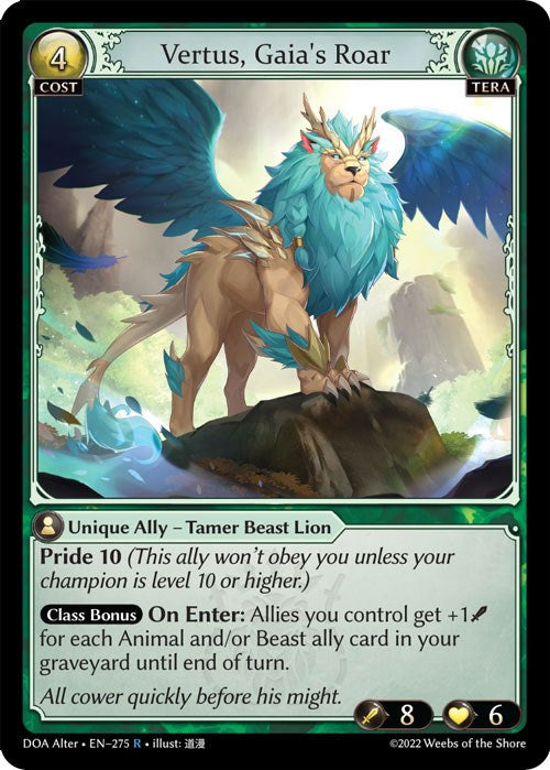 Vertus, Gaia's Roar (275) [Dawn of Ashes: Alter Edition] | Webway Games