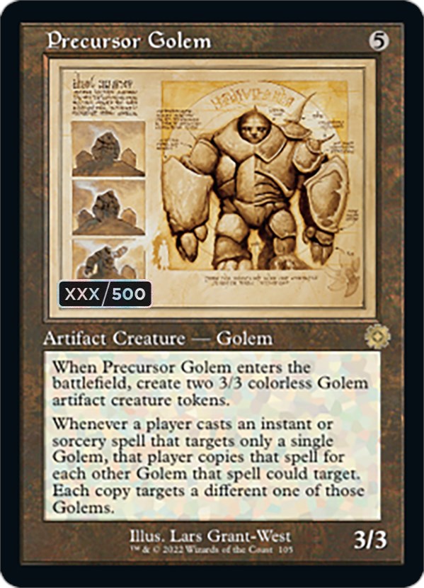 Precursor Golem (Retro Schematic) (Serial Numbered) [The Brothers' War Retro Artifacts] | Webway Games