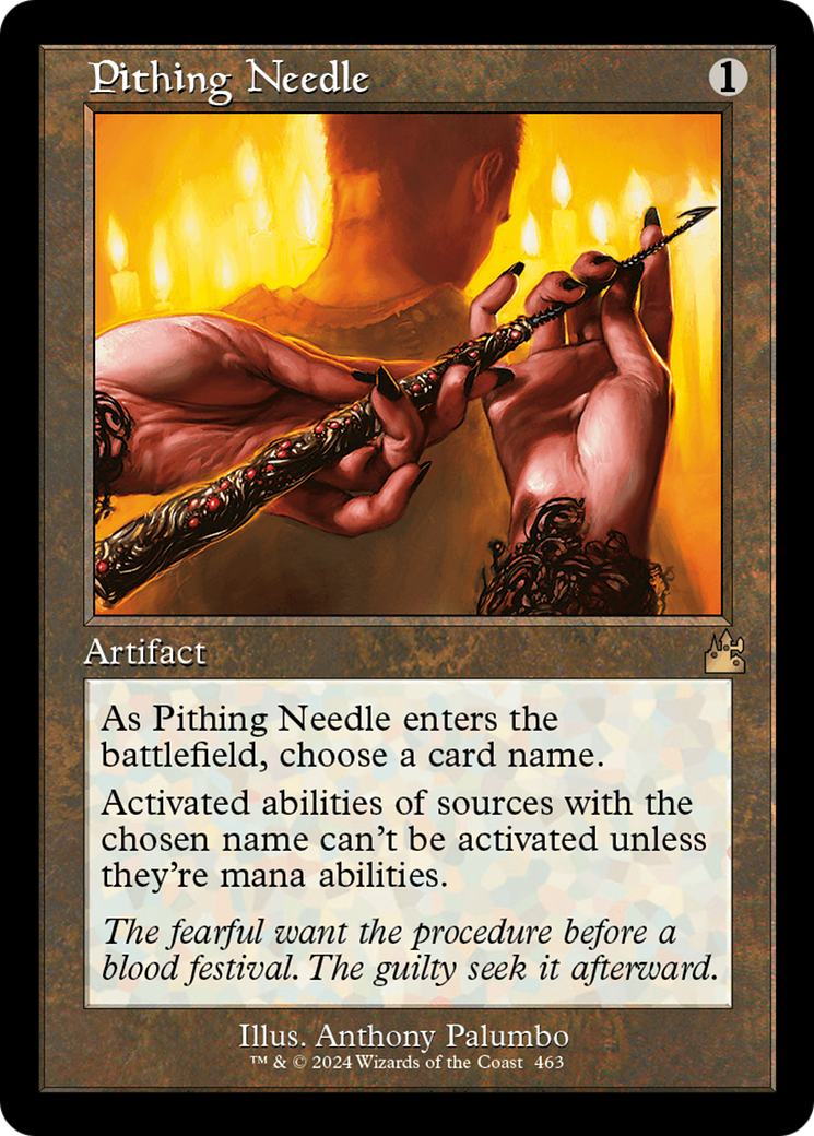 Pithing Needle (Retro Frame) [Ravnica Remastered] | Webway Games