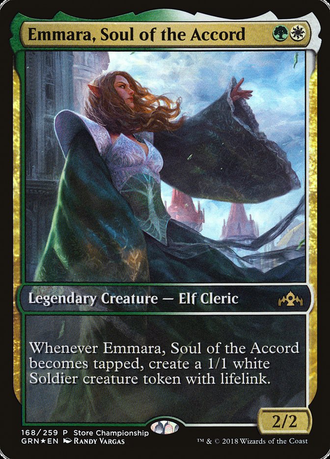 Emmara, Soul of the Accord (Store Championship) [Guilds of Ravnica Promos] | Webway Games