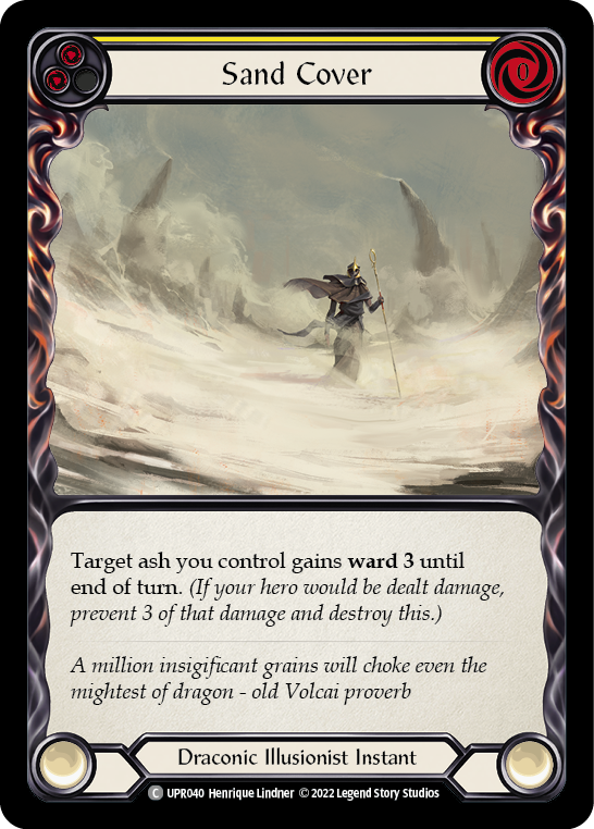 Sand Cover (Yellow) [UPR040] (Uprising)  Rainbow Foil | Webway Games