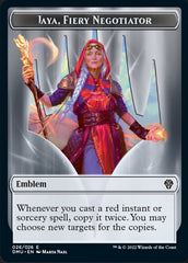 Soldier // Jaya, Fiery Negotiator Emblem Double-sided Token [Dominaria United Tokens] | Webway Games