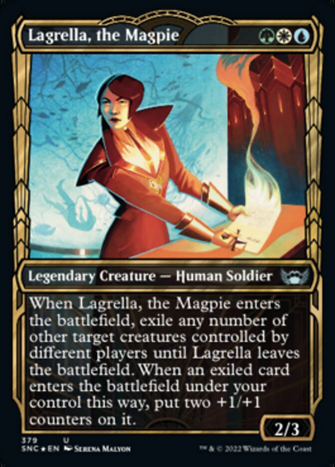 Lagrella, the Magpie (Showcase Golden Age Gilded Foil) [Streets of New Capenna] | Webway Games