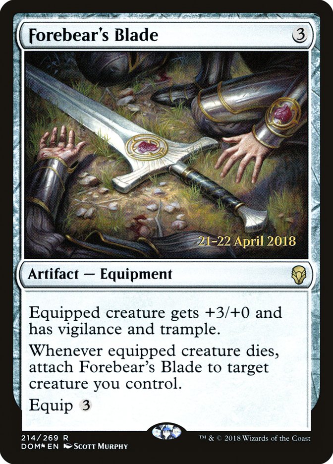 Forebear's Blade  (Prerelease) [Dominaria Prerelease Promos] | Webway Games
