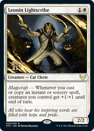 Leonin Lightscribe [Strixhaven: School of Mages Prerelease Promos] | Webway Games