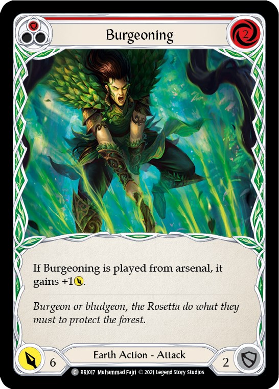 Burgeoning (Red) [BRI017] (Tales of Aria Briar Blitz Deck)  1st Edition Normal | Webway Games