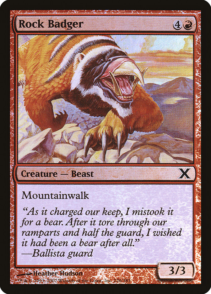 Rock Badger (Premium Foil) [Tenth Edition] | Webway Games