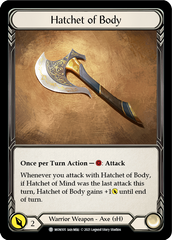 Hatchet of Body // Boltyn [MON105 // MON030] 1st Edition Normal | Webway Games