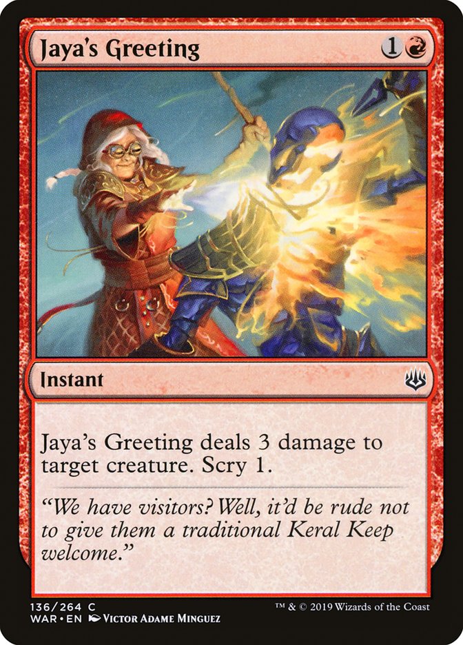 Jaya's Greeting [War of the Spark] | Webway Games