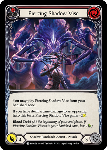 Piercing Shadow Vise (Red) (Rainbow Foil) [MON171-RF] 1st Edition Rainbow Foil