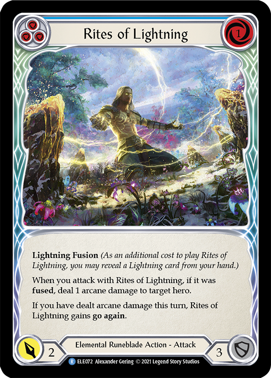 Rites of Lightning (Blue) [ELE072] (Tales of Aria)  1st Edition Normal | Webway Games