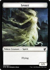 Spirit // Human Double-sided Token [Commander 2019 Tokens] | Webway Games