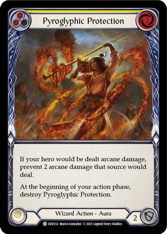 Pyroglyphic Protection (Yellow) [EVR132] (Everfest)  1st Edition Normal | Webway Games