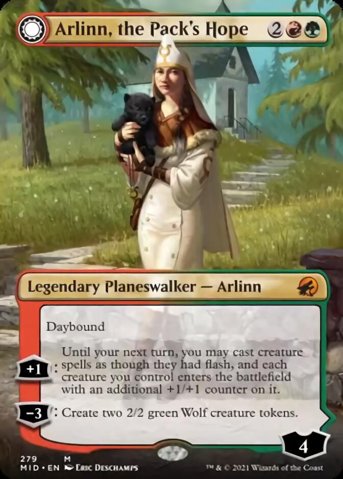 Arlinn, the Pack's Hope // Arlinn, the Moon's Fury (Borderless) [Innistrad: Midnight Hunt] | Webway Games