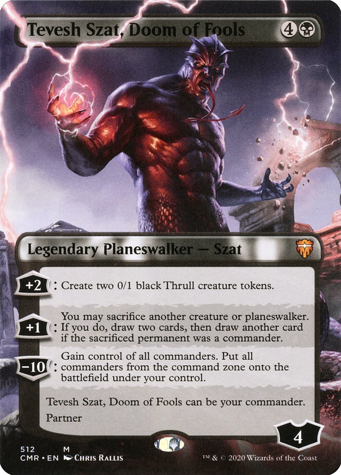 Tevesh Szat, Doom of Fools (Extended Art) [Commander Legends] | Webway Games