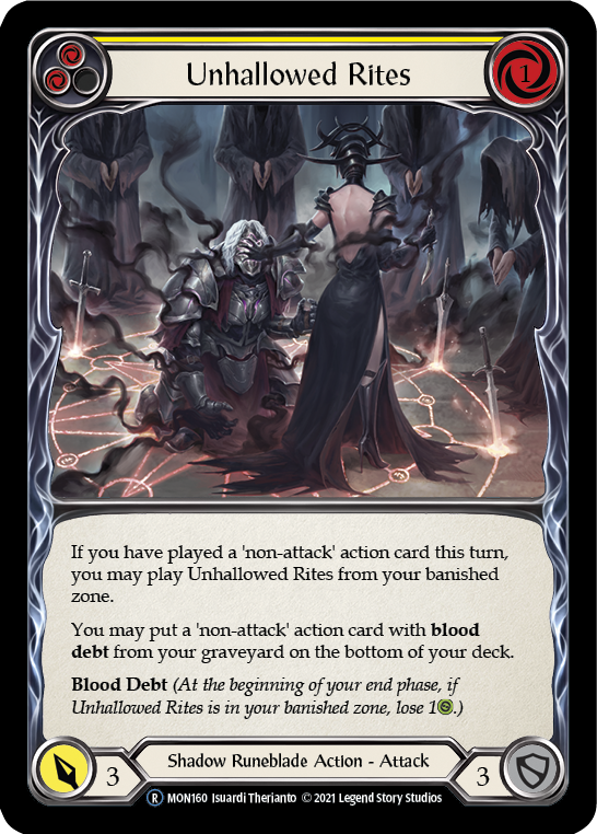 Unhallowed Rites (Yellow) [U-MON160] Unlimited Normal | Webway Games