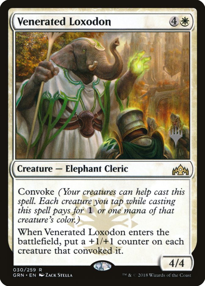 Venerated Loxodon (Promo Pack) [Guilds of Ravnica Promos] | Webway Games